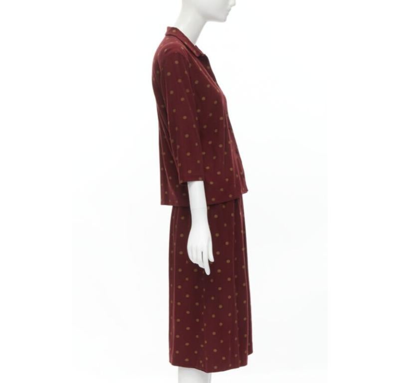 COMME DSE GARCONS 1980's Vintage red polka babydoll skirt down set S In Excellent Condition For Sale In Hong Kong, NT