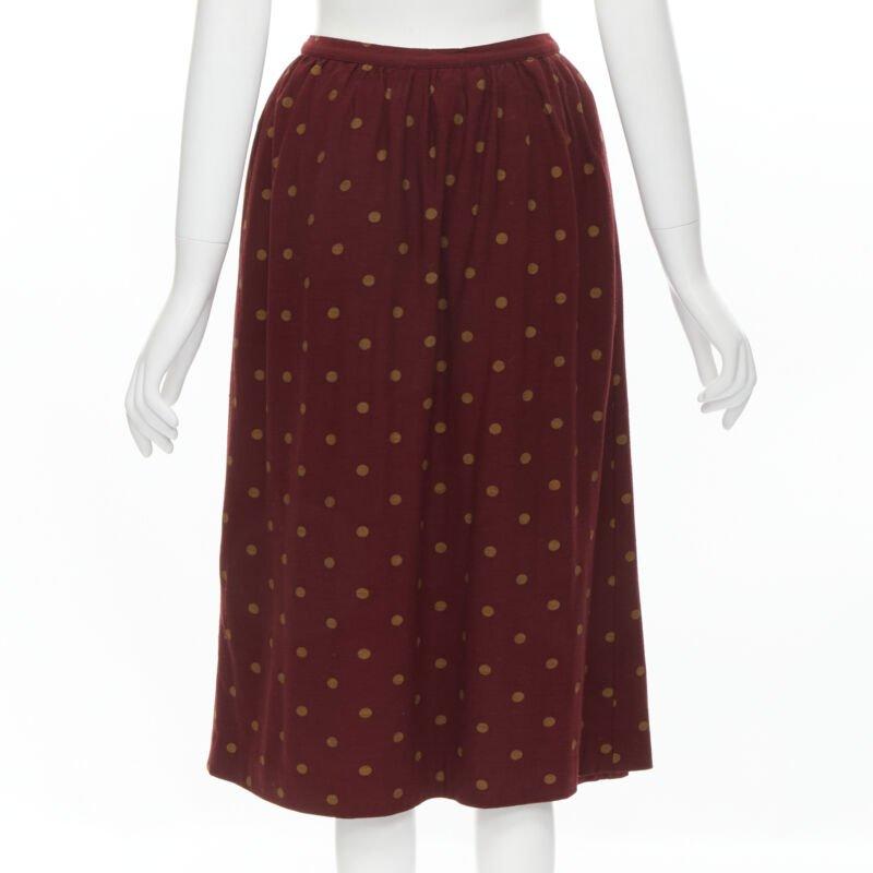 COMME DSE GARCONS 1980's Vintage red polka babydoll skirt down set S For Sale 3