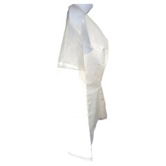 CommeDesGarcons 1997 AdultPunk Transparent EcruOrganza WhiteSilk Blouse Jacket