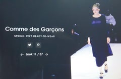 CommeDesGarcons 1997 Lumps&Bumps RunwayLook11 2Piece SheerTop & DrapedSkirtDress