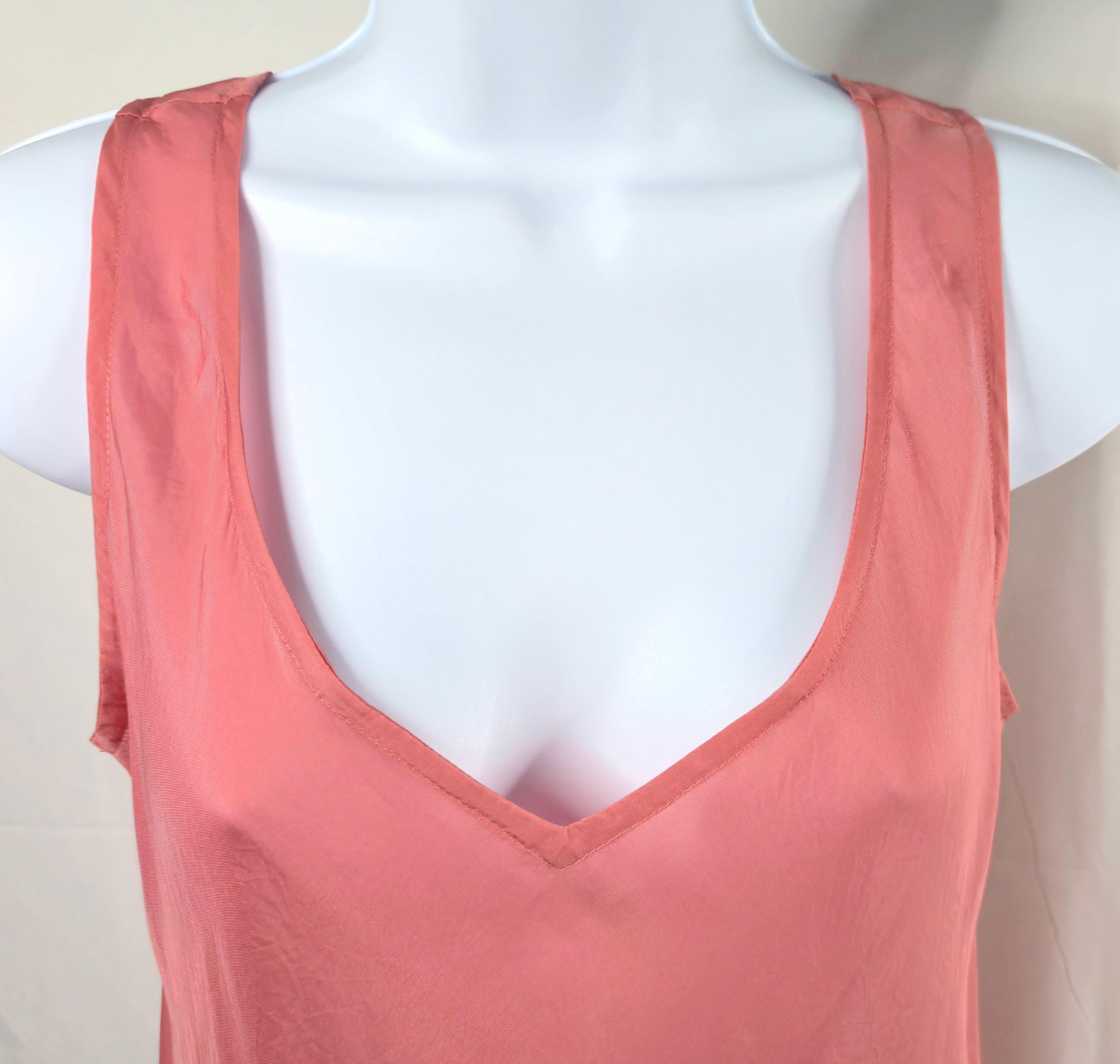 Women's or Men's CommeDesGarcons 1999 RunwayLook12 BiasCut TranslucentSatin SalmonPink Maxi Dress For Sale