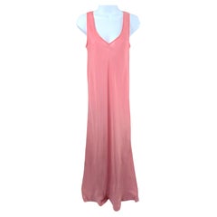 CommeDesGarcons 1999 RunwayLook12 BiasCut TranslucentSatin SalmonPink Maxi Dress