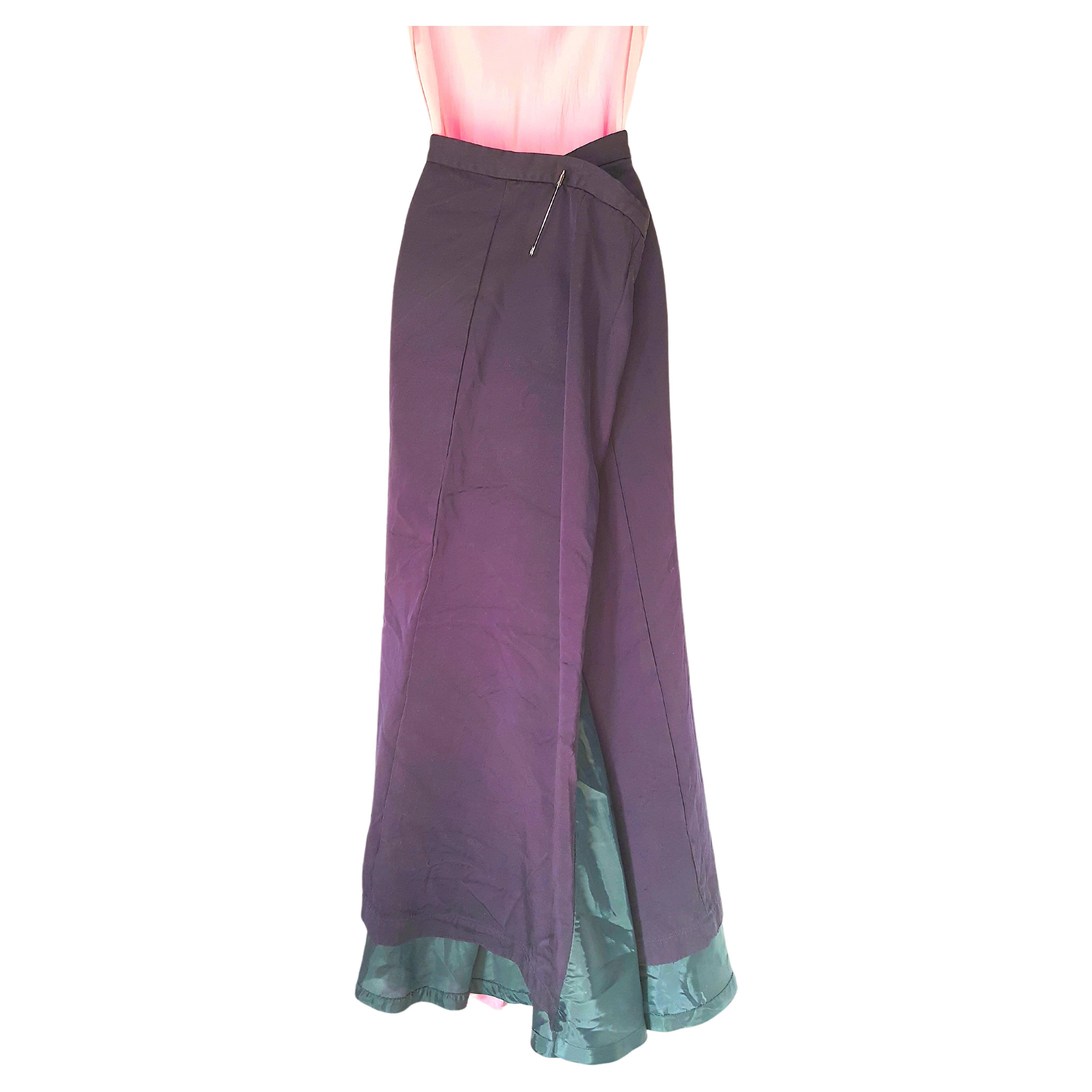 CommeDesGarcons 1999RunwayFinale Overdyed Convertible Pinned CapeDress MaxiSkirt