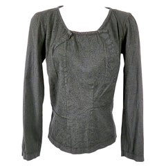 CommeDesGarcons FW 1996 Asymmetrical LightweightWool Folded Lumps Fitted Blouse CommeDesGarcons FW 1996 Asymmetrical LightweightWool Folded Lumps Fitted Blouse