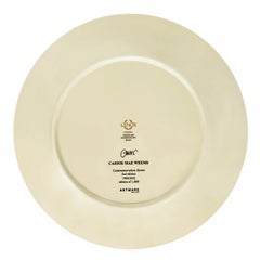 Carrie Mae Weems Commemoration Plate, Bone China with Gold, 2022