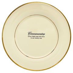 Carrie Mae Weems Commemoration Plate, Bone China with Gold, 2022
