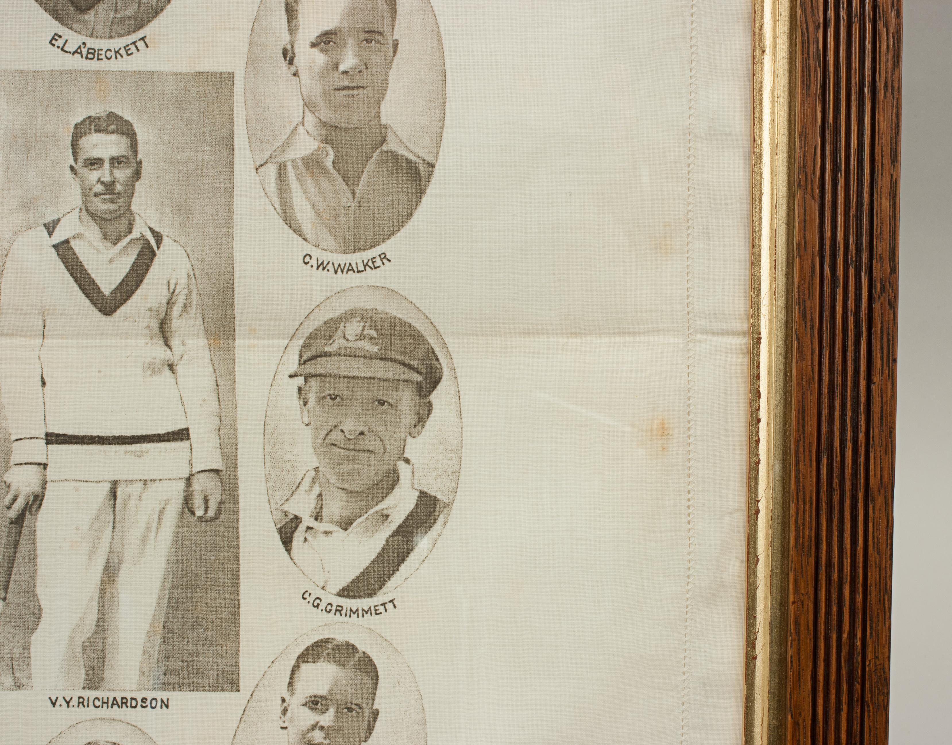 Commemorative Cricket Handkerchief, 1930 Australian Cricket Team 6