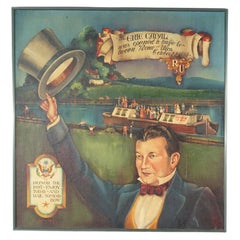 Commemorative Oil Painting Celebrating the 1819 Opening of the Erie Canal 20th C