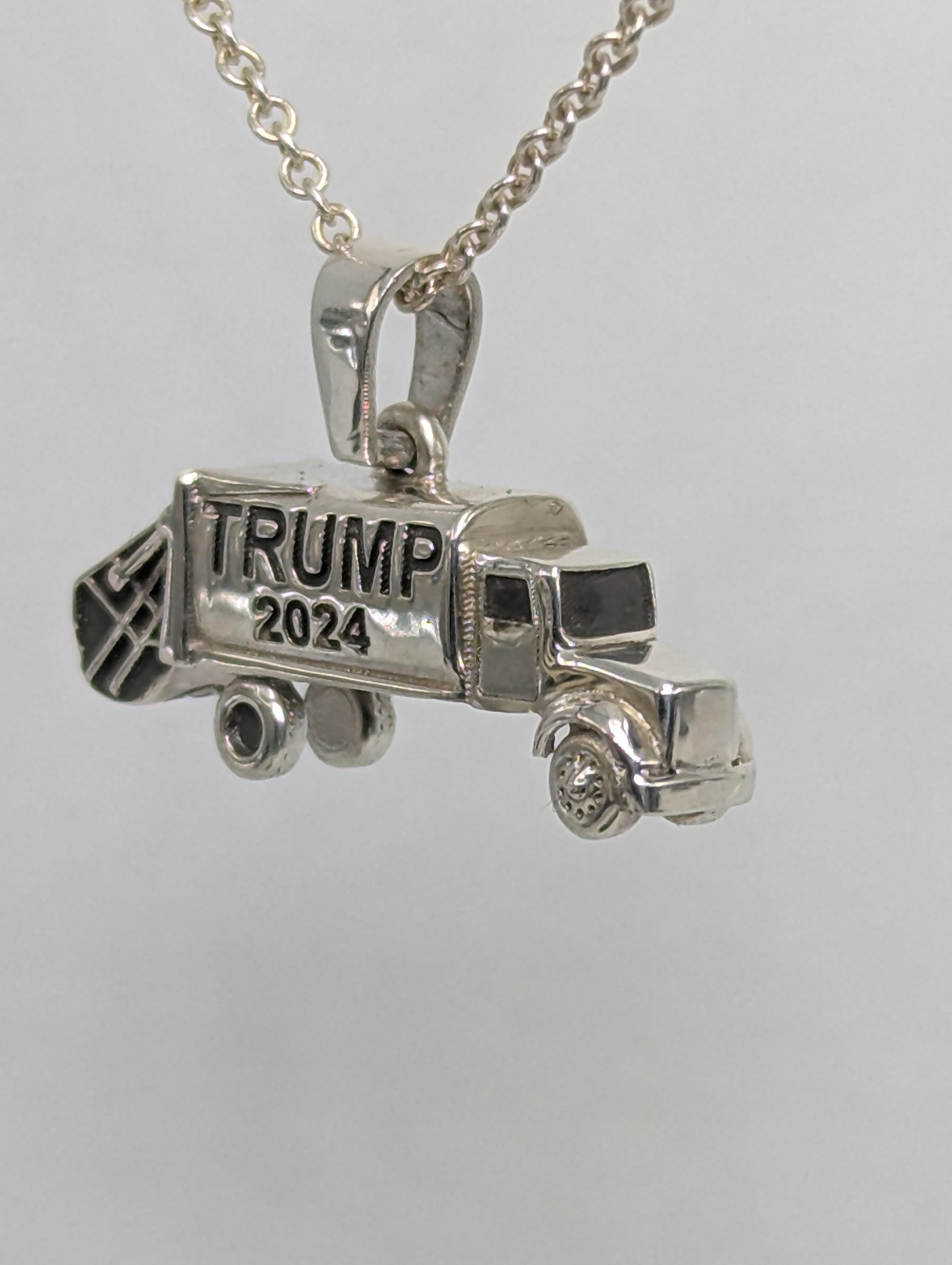 da uomo o donna Ciondolo commemorativo del camion della spazzatura Trump 2024 in vendita
