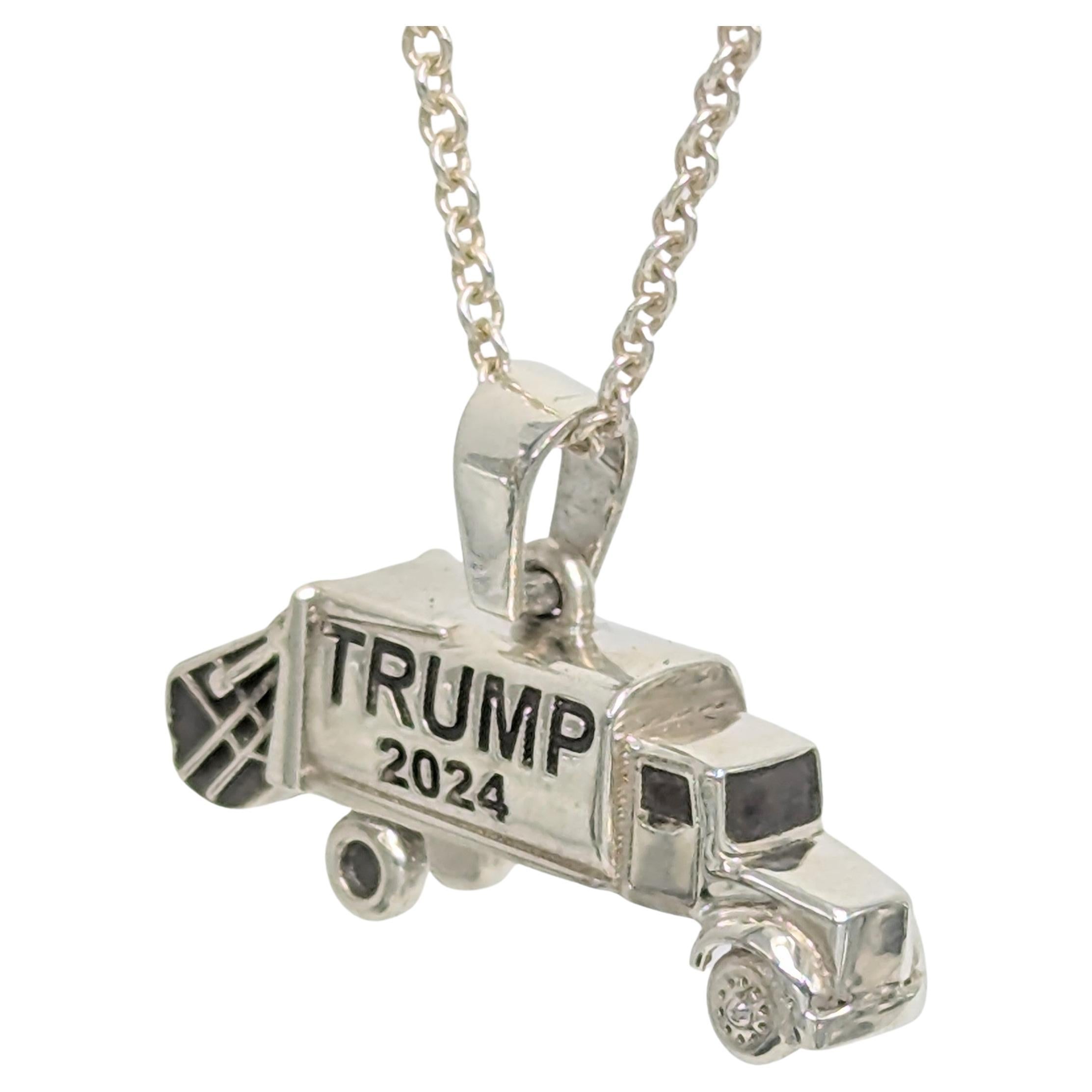 Ciondolo commemorativo del camion della spazzatura Trump 2024 in vendita