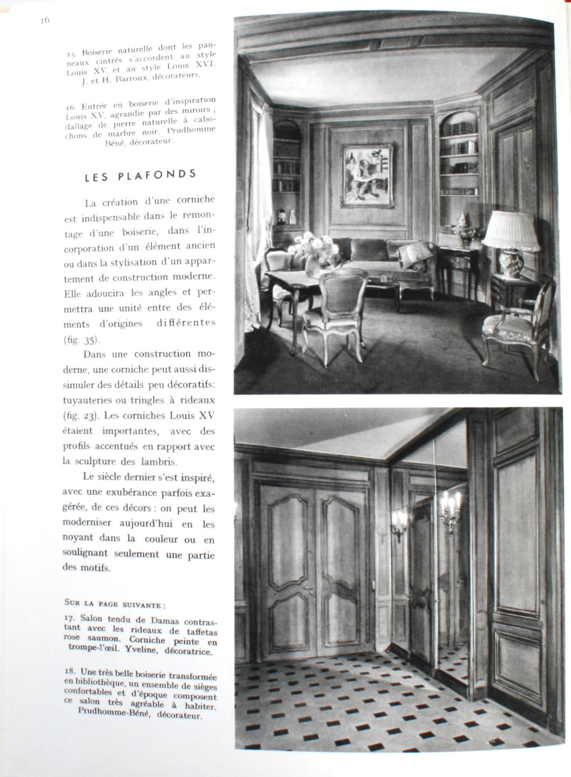 Milieu du XXe siècle Comment Installateur Son Interieur en Régence ou Louis XV, première édition en vente