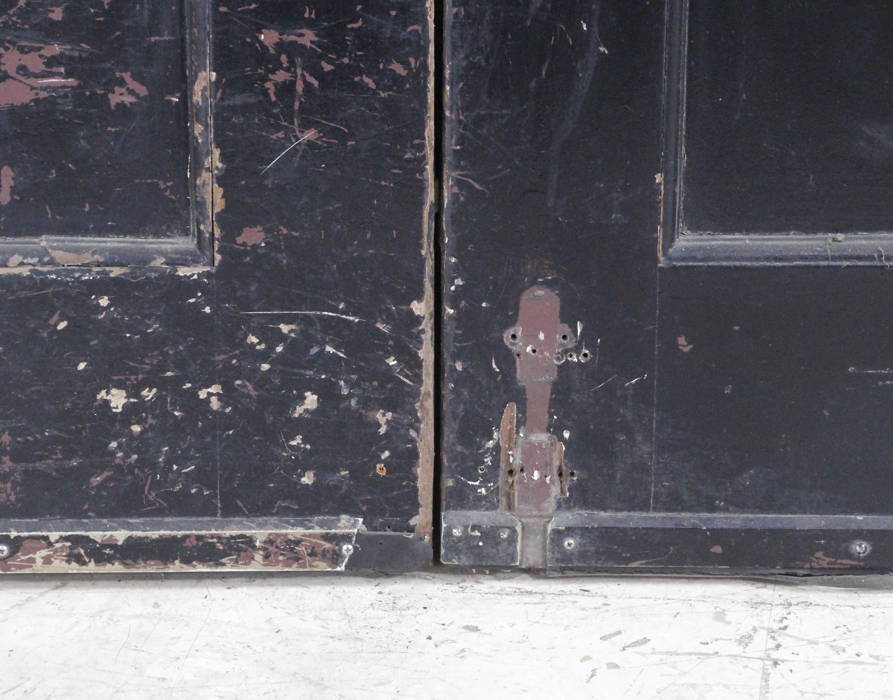 Commercial Wood Double Doors w. Single Glass Pane 2
