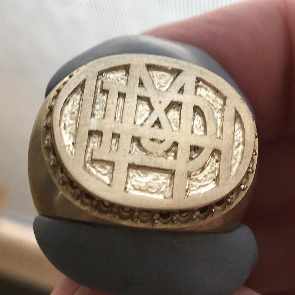 For Sale:  Commission a Personalized Monogram Signet Ring 8