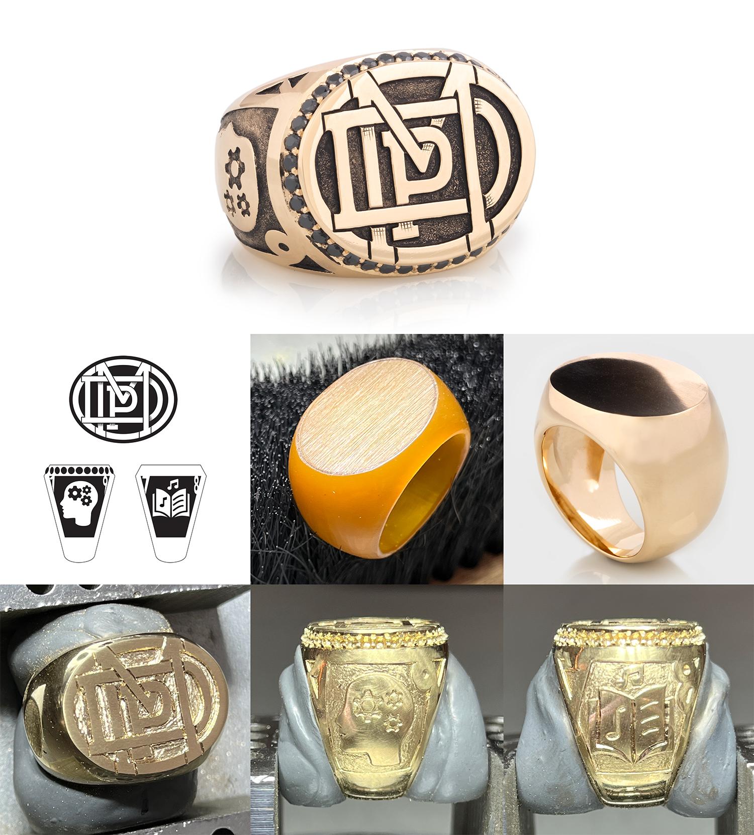 For Sale:  Commission a Personalized Monogram Signet Ring 7