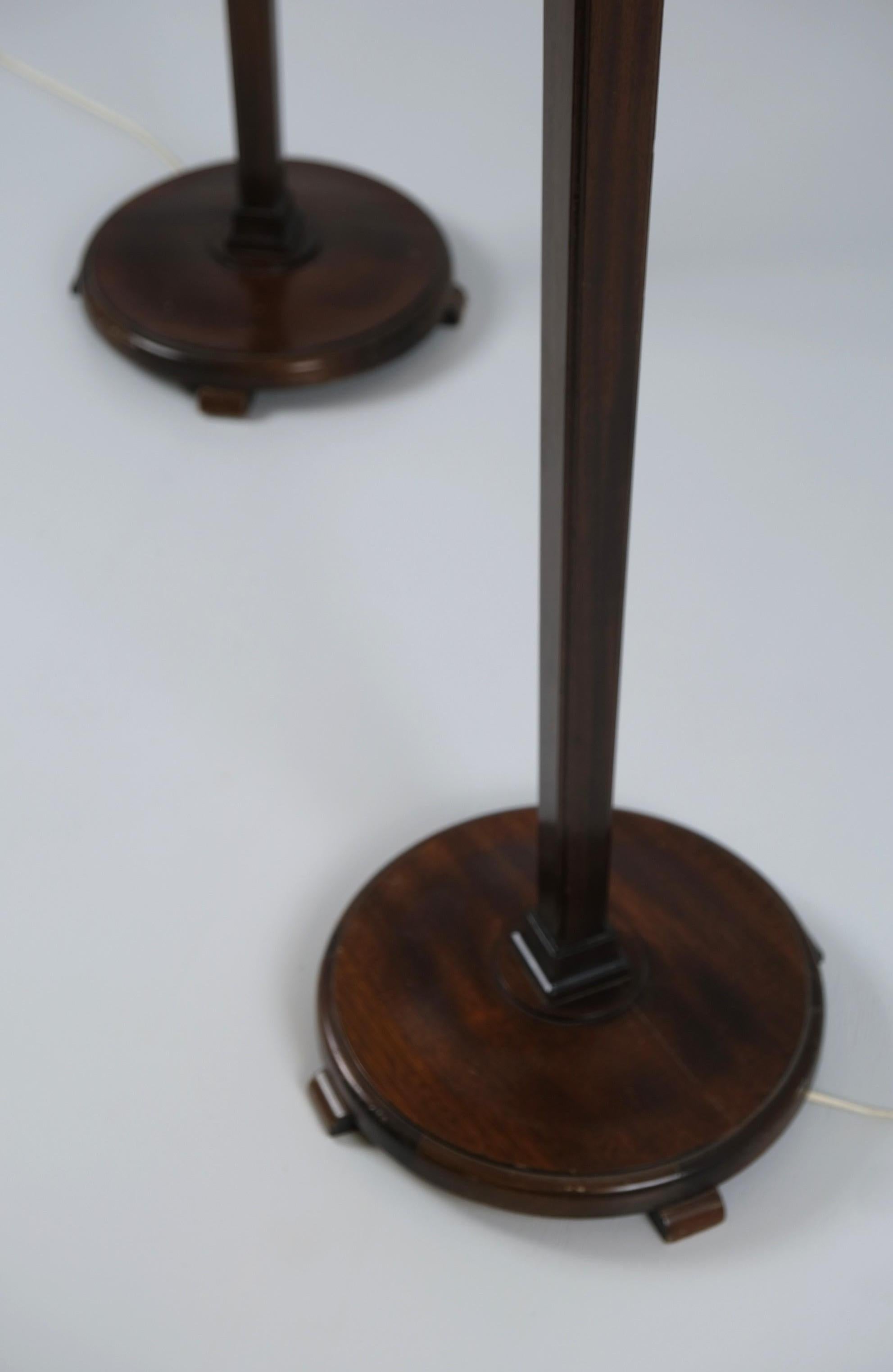 Metal Commissioned Pair of Paavo Tynell / Paul Boman 1948 floor lamps, Taito 1940s For Sale