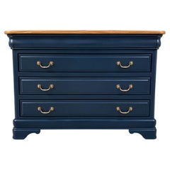 Commode 3 tiroirs Style Louis-Philippe – Merisier massif – Plateau parquet Versa