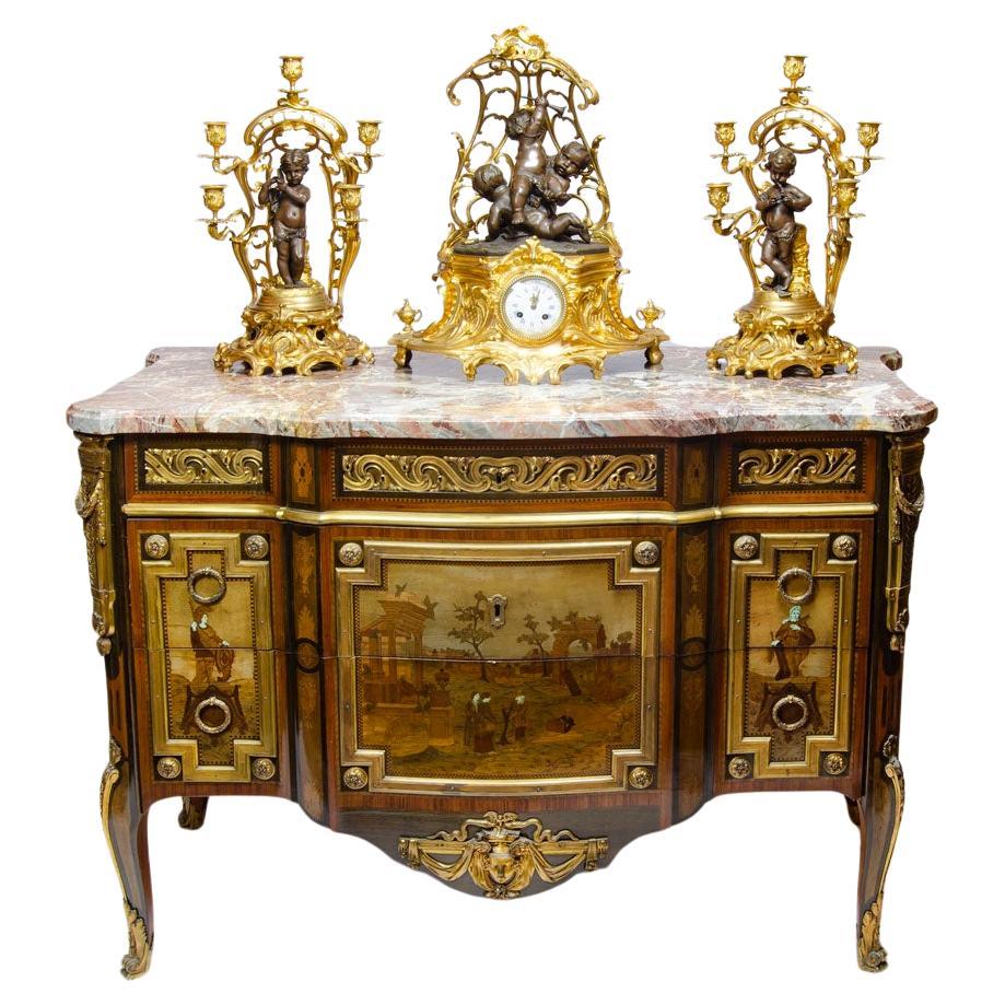 Commode by Roger Vandercruse, known as Lacroix (1727-99) Louis XV/XVI  For Sale