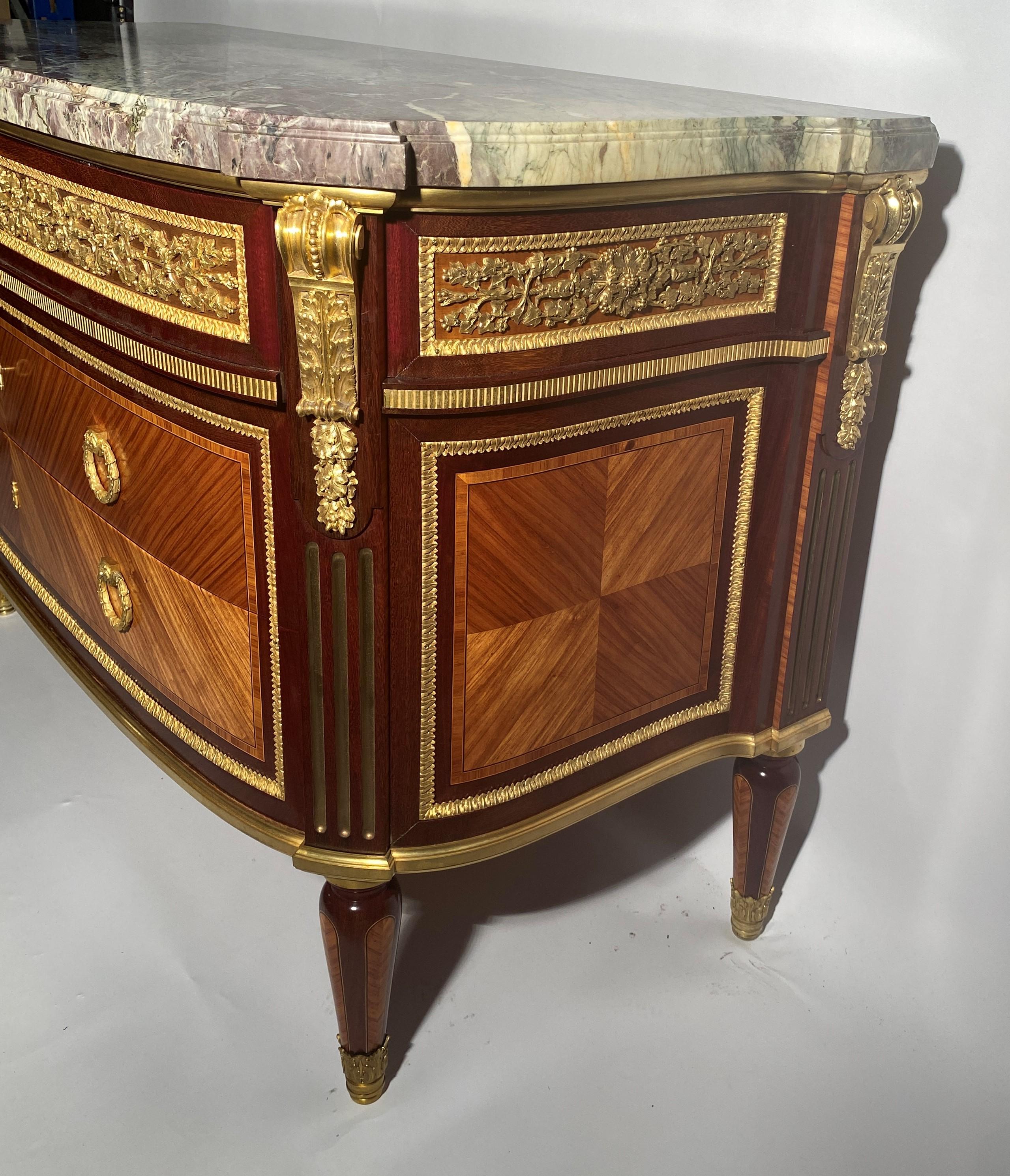 Marquetry Commode Louis XVI Style Collection From The Palace Of Versailles For Sale 5