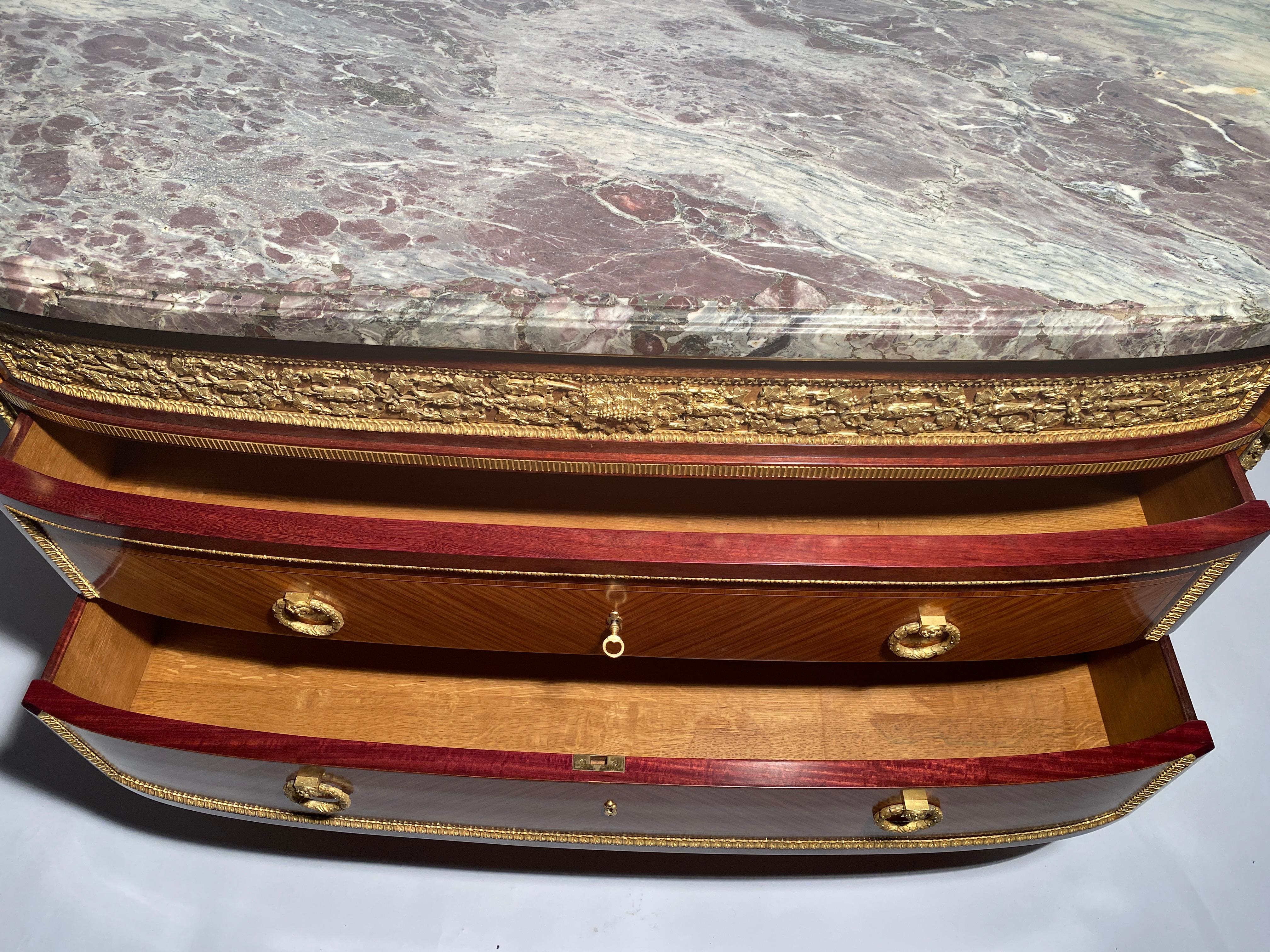 Marquetry Commode Louis XVI Style Collection From The Palace Of Versailles For Sale 6
