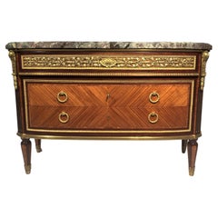 Antique Marquetry Commode Louis XVI Style Collection From The Palace Of Versailles