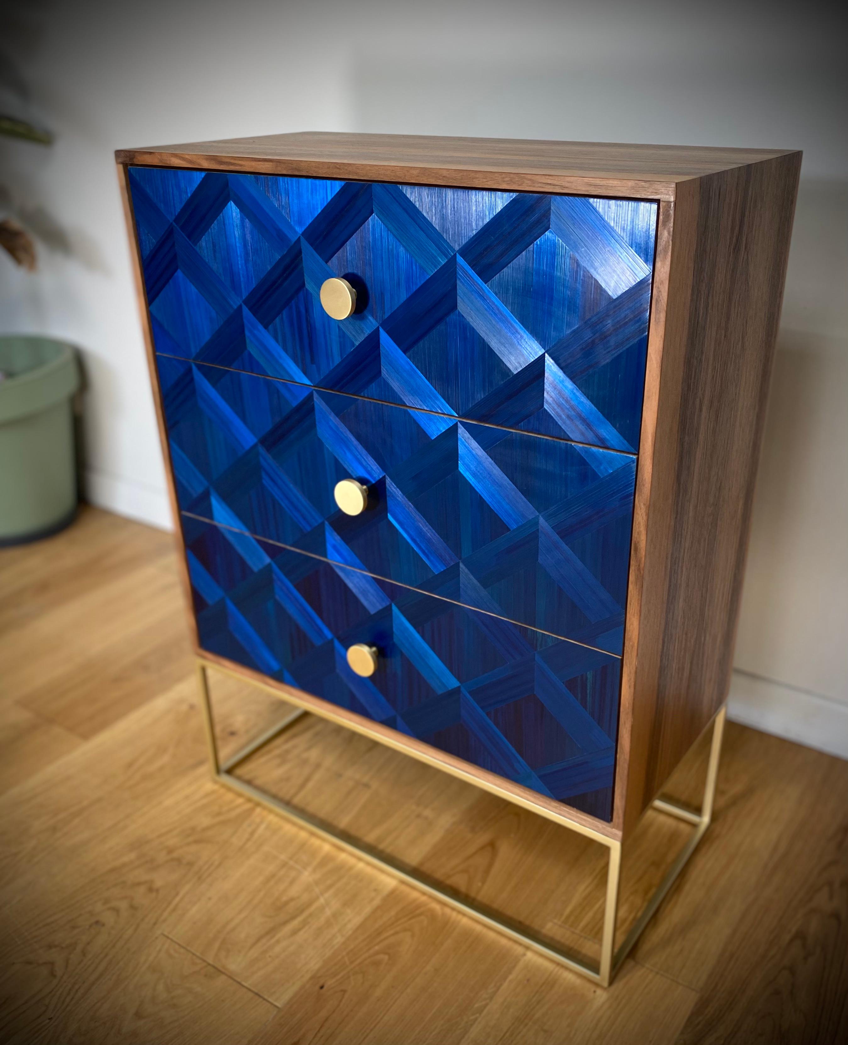 Organic Modern Commode Deep Blue