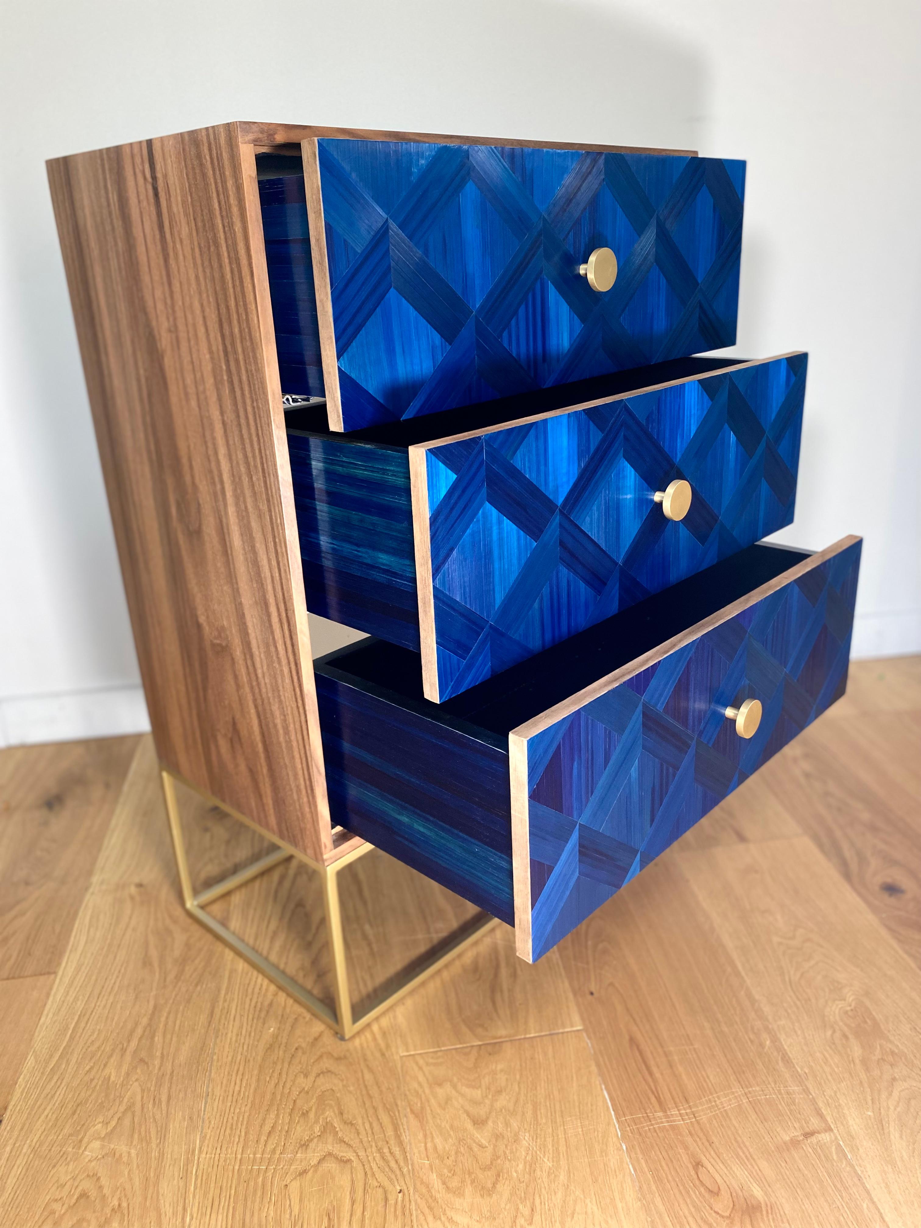 Contemporary Commode Deep Blue