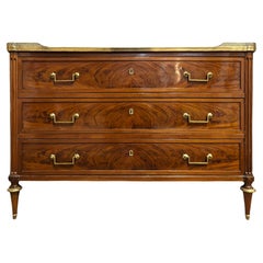 French 18th Century Louis XVI Style Mahogany Chest of drawers 