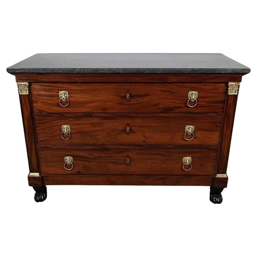 Commode en Acajou, époque " Retour d'Égypte " - Début XIXe
