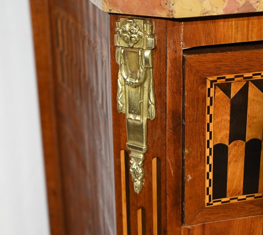 Cassettiera in palissandro e mogano, transizione Luigi XV / Luigi XVI - Fine '1 in vendita 6