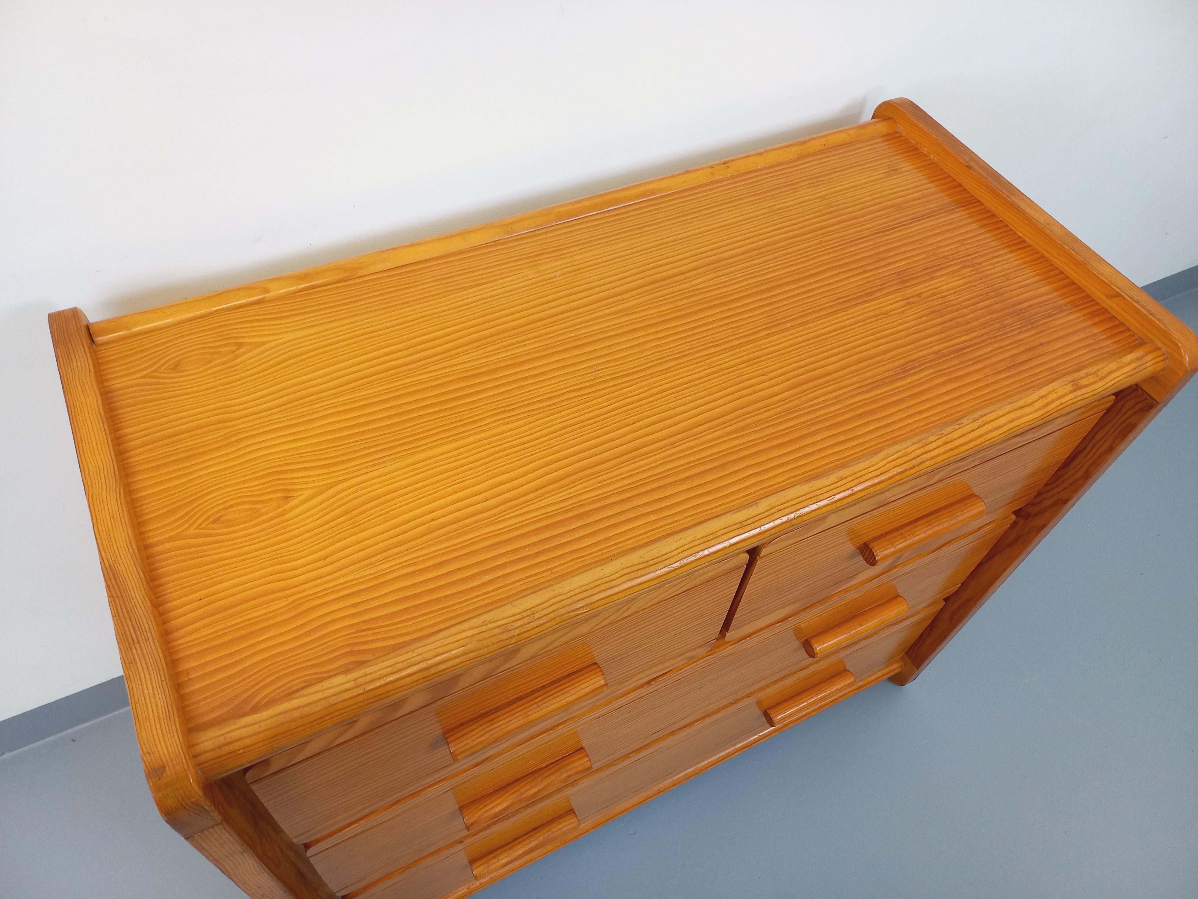 Pino Commode en pin Gautier vintage des années 70 80 in vendita