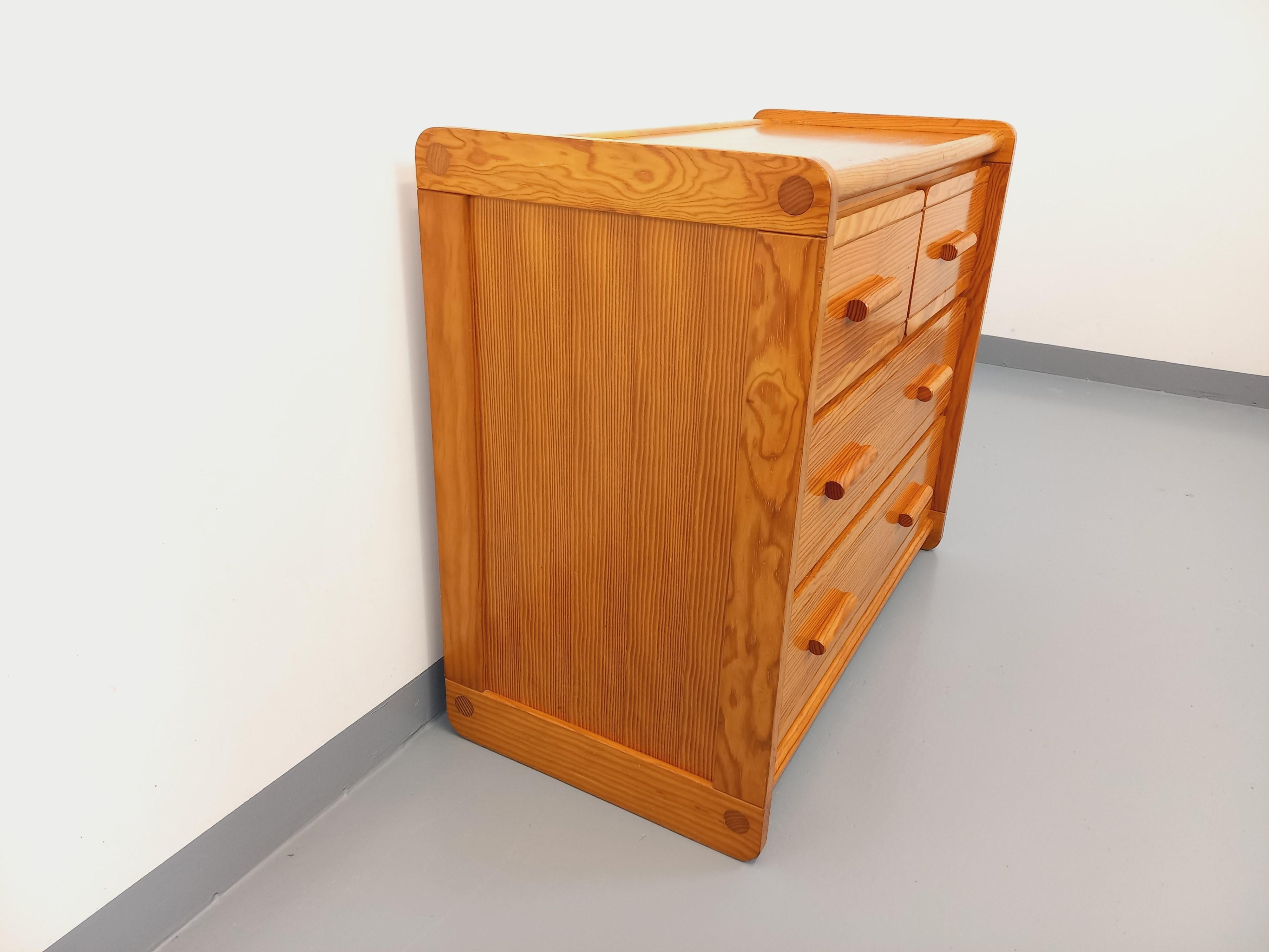 Commode en pin Gautier vintage des années 70 80 in vendita 1