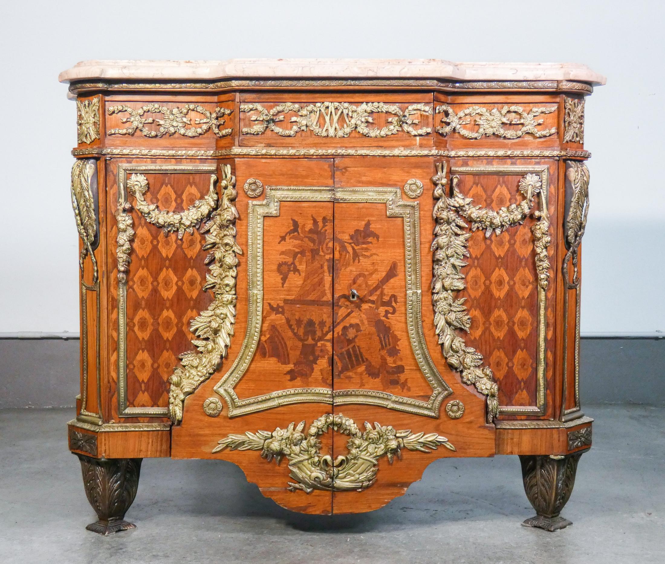 20th Century Commode in Louis XV Style, Original Model by Jean Riesner. Early 20th C For Sale