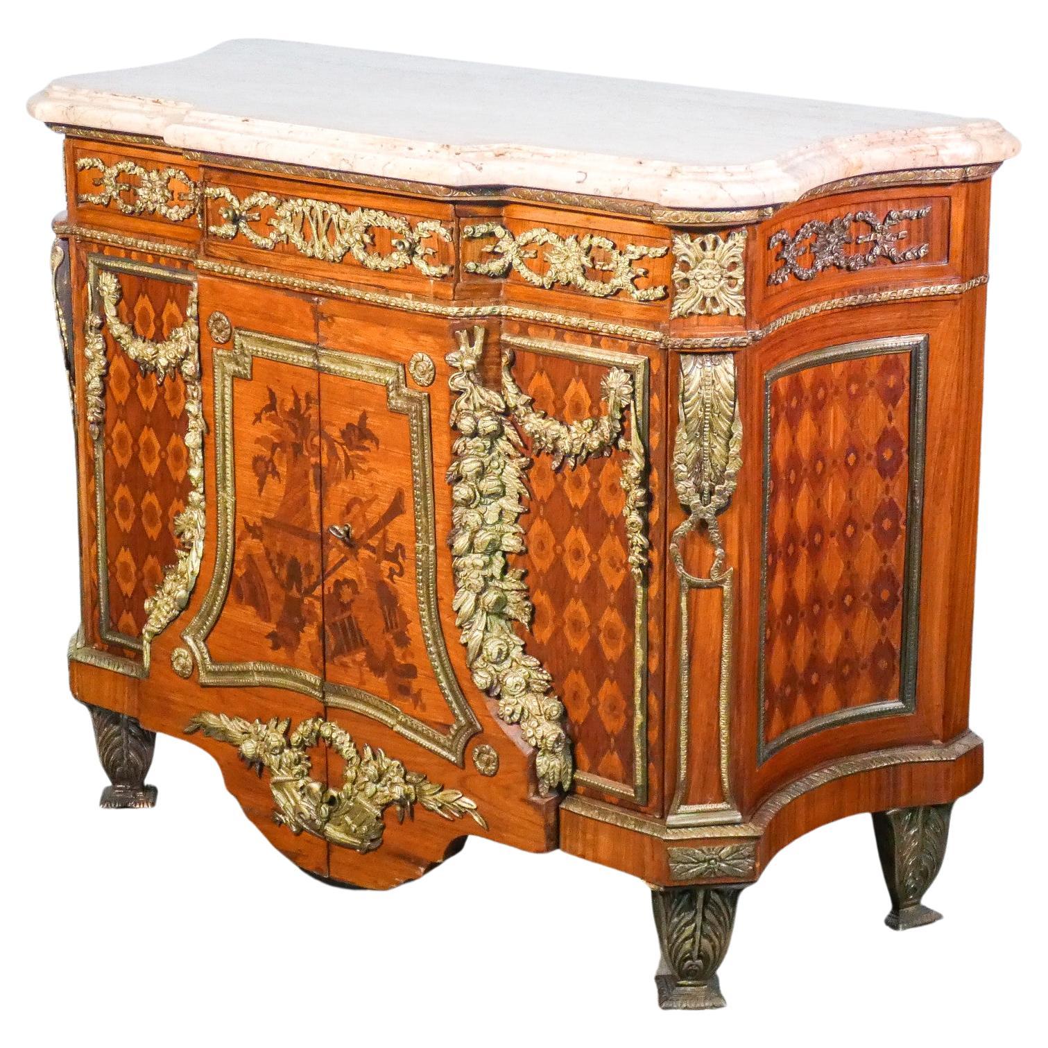 Commode in Louis XV Style, Original Model by Jean Riesner. Early 20th C For Sale