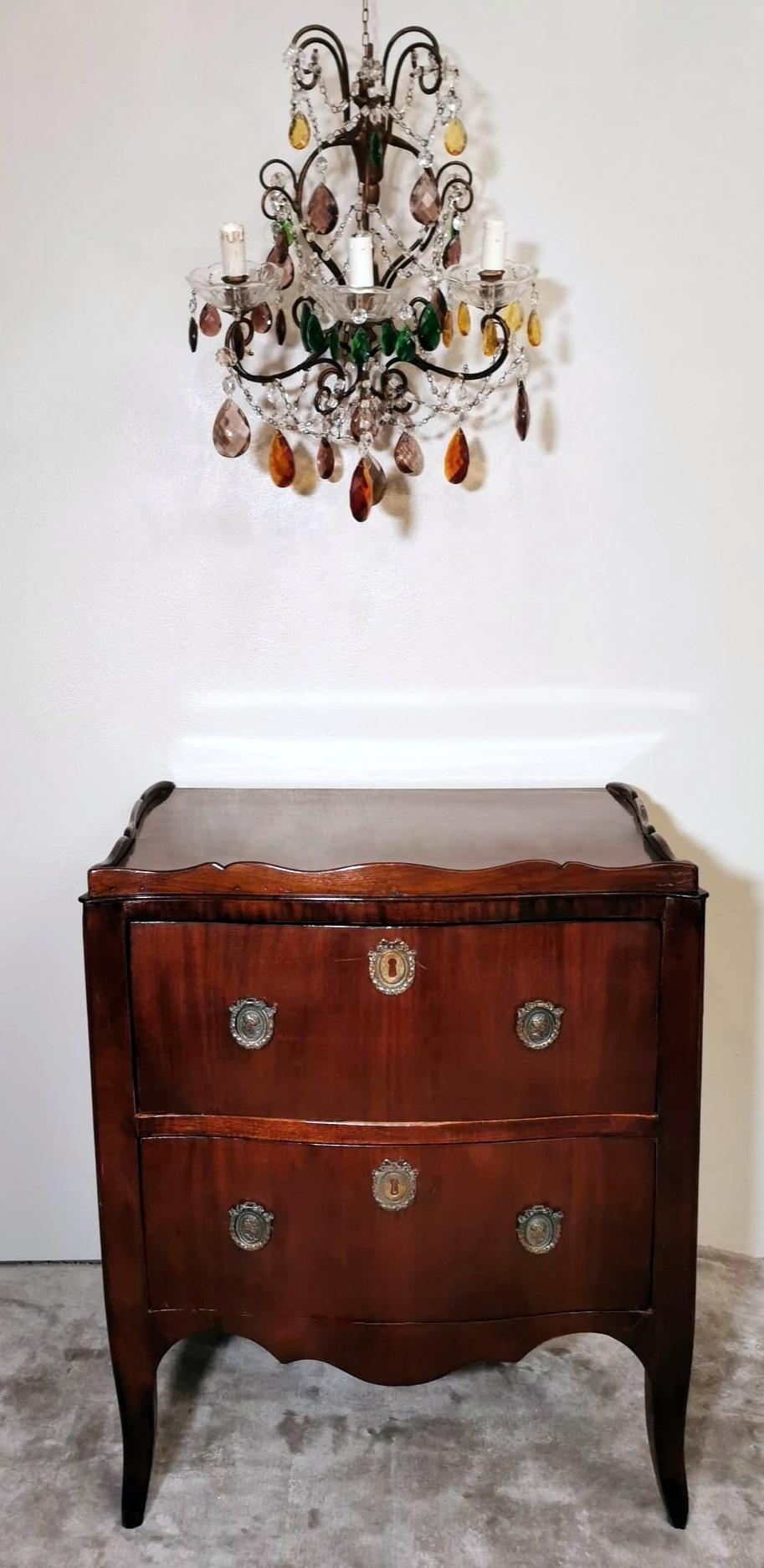 Commode in Original Neoclassical Style with Bronze Decorations For Sale 11