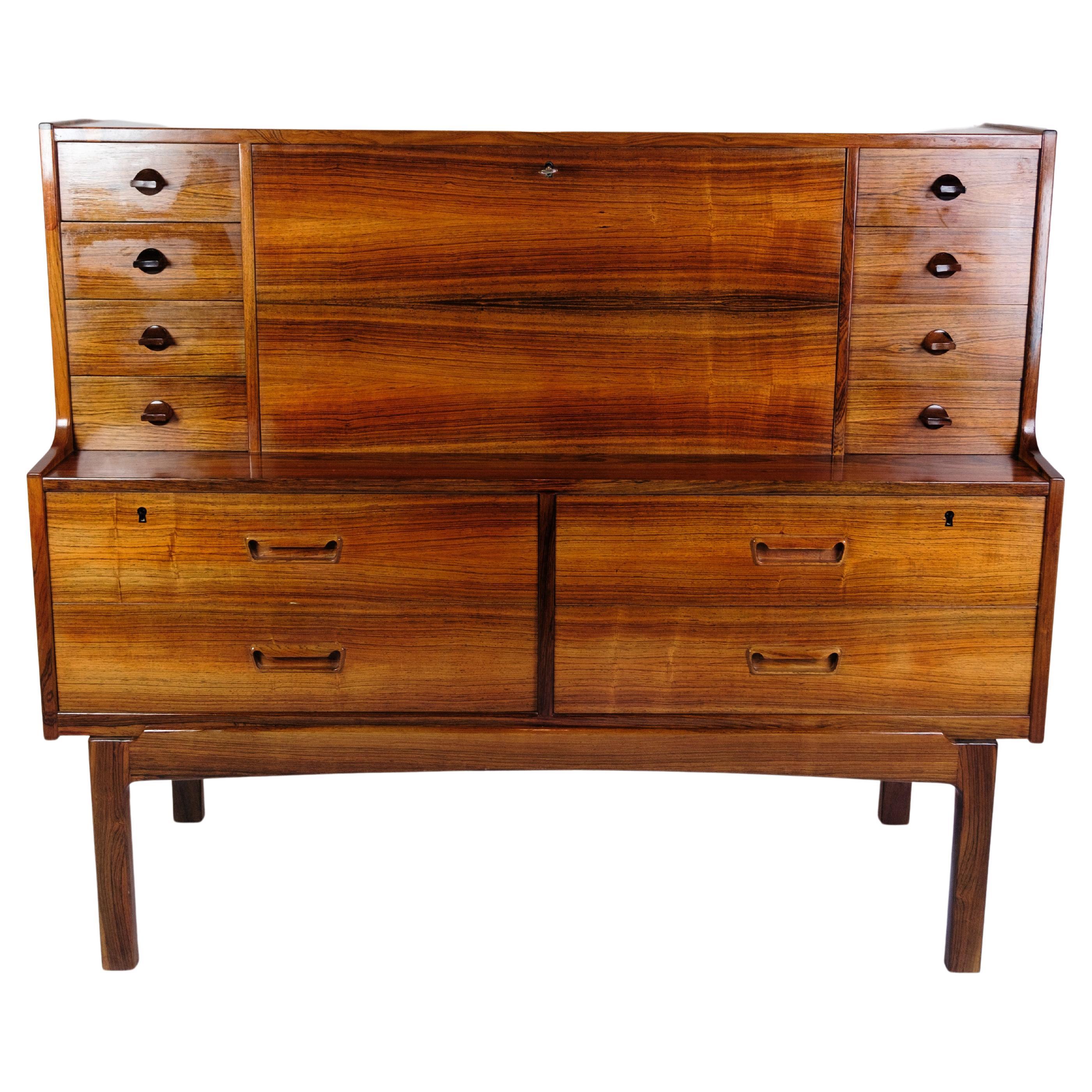 Commode in Rosewood With Drawers and Danish Design from the 1960s