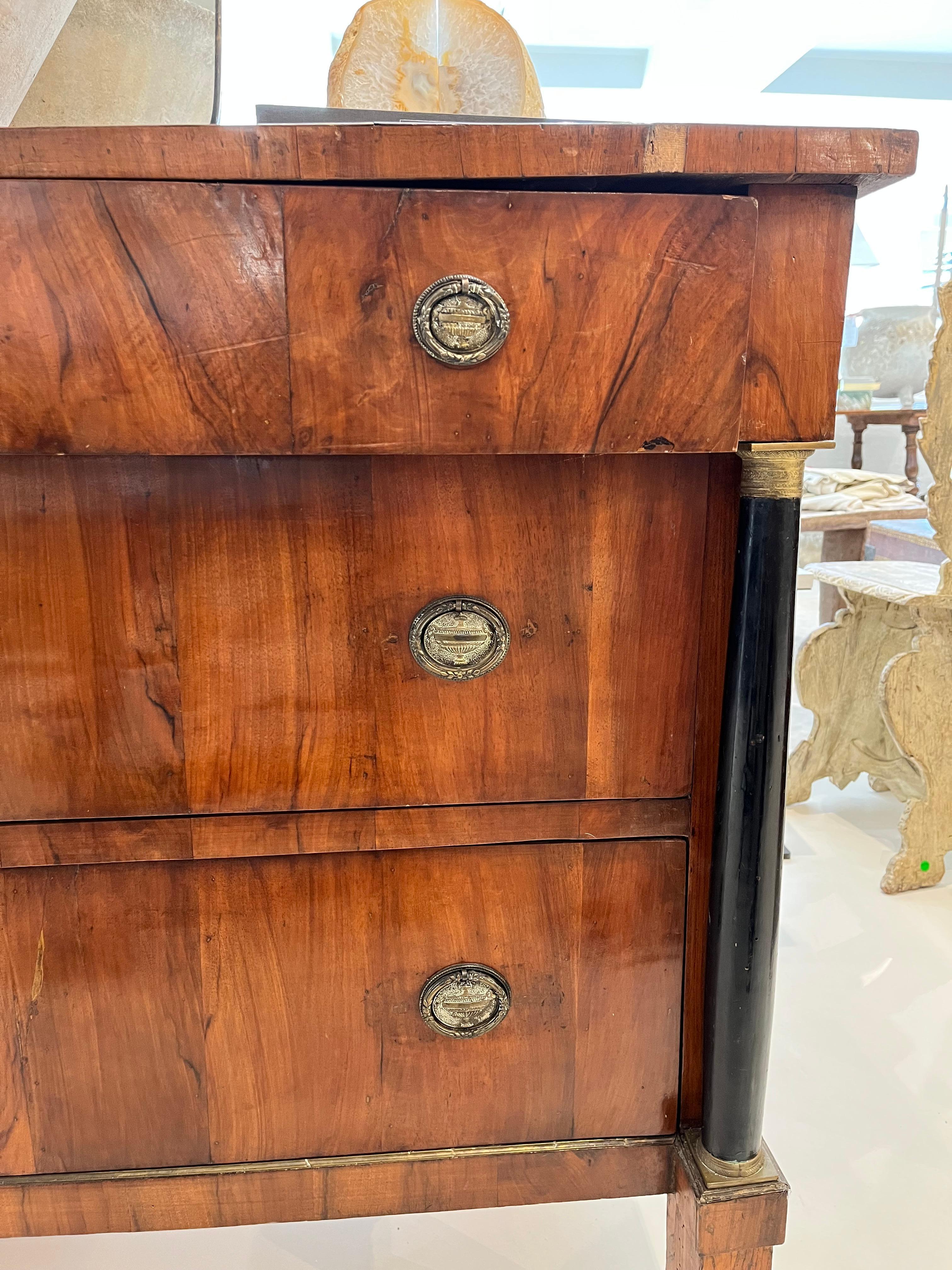 Commode, Italian Walnut Empire, 19th Century 10