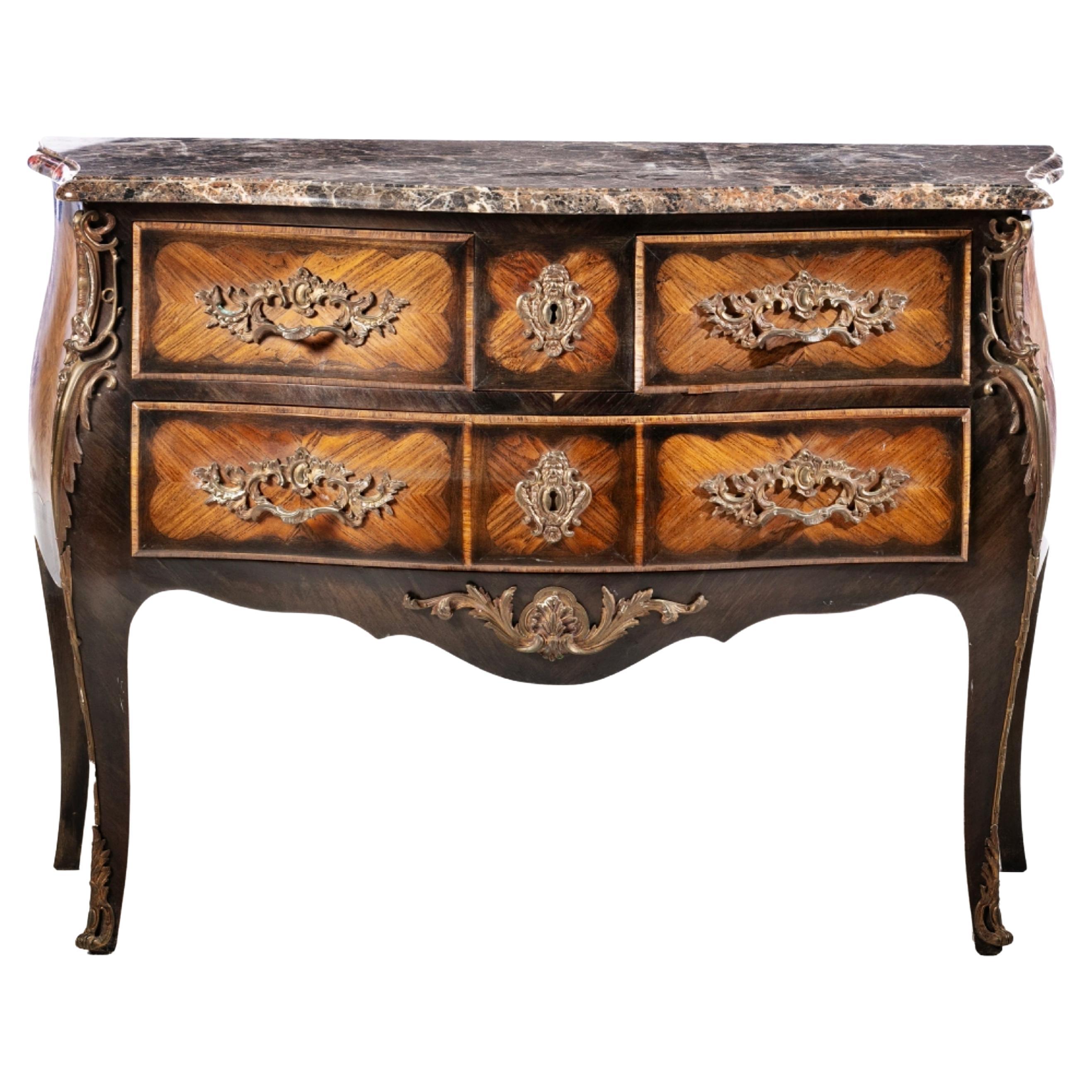 COMMODE LOUIS XV  French, late 19th century.