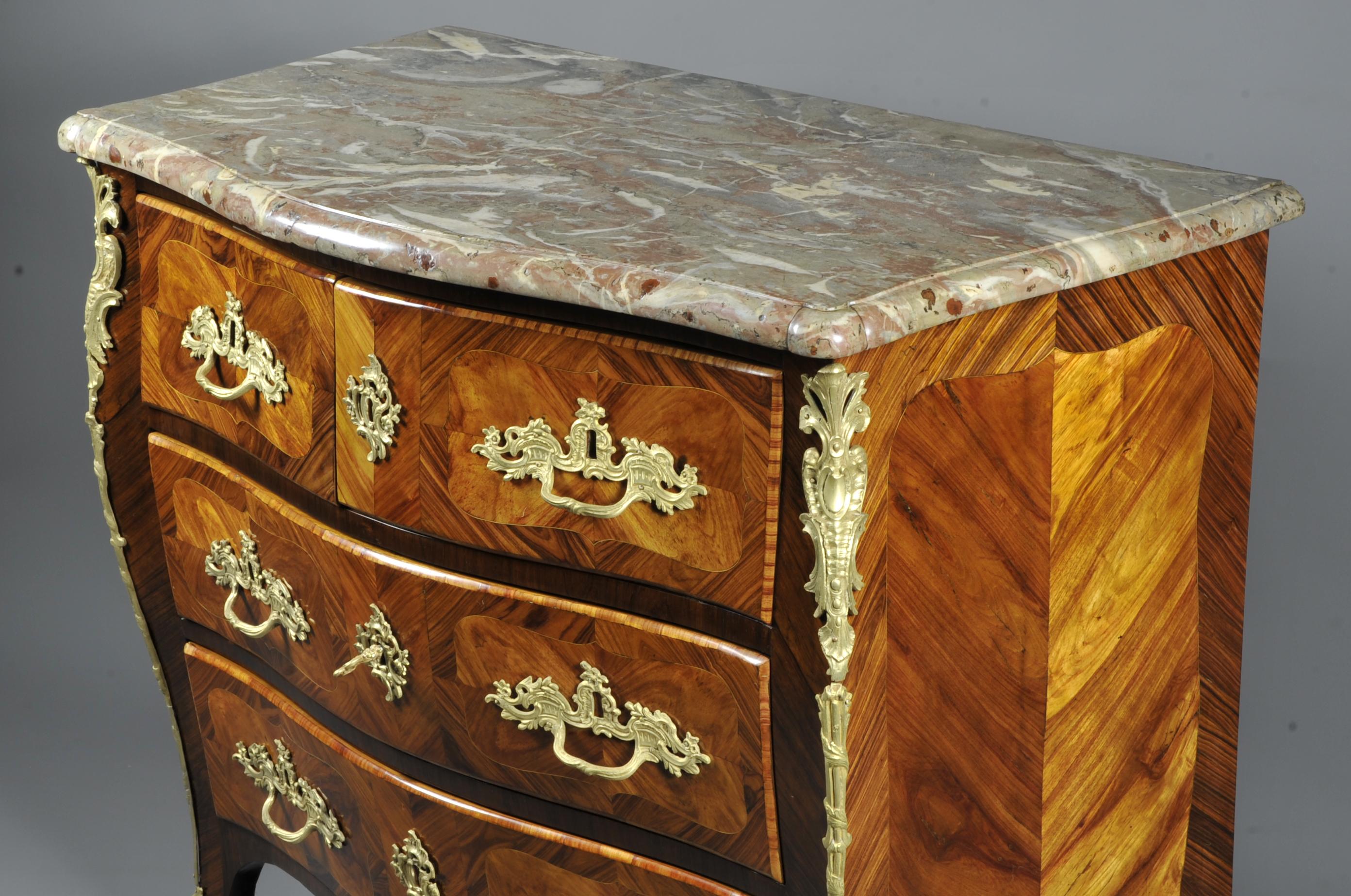 Marble  Commode Louis XV Stamped Gosselin For Sale