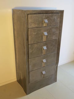 Commode-Object, organic modern, Alu on Wood Handcrafted, made in Europe