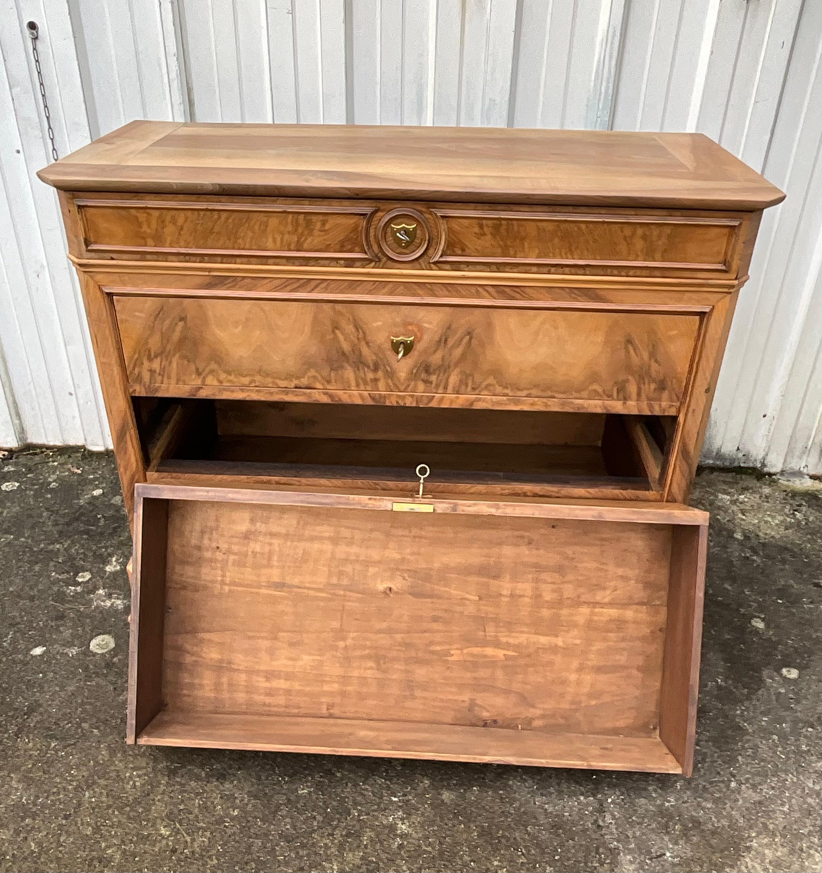 Commode Ronce De Noyer Louis Philippe End 19th For Sale 1