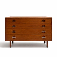 Mid-Century Modern Commode by Hans J. Wegner, Teak & Steel, 1965