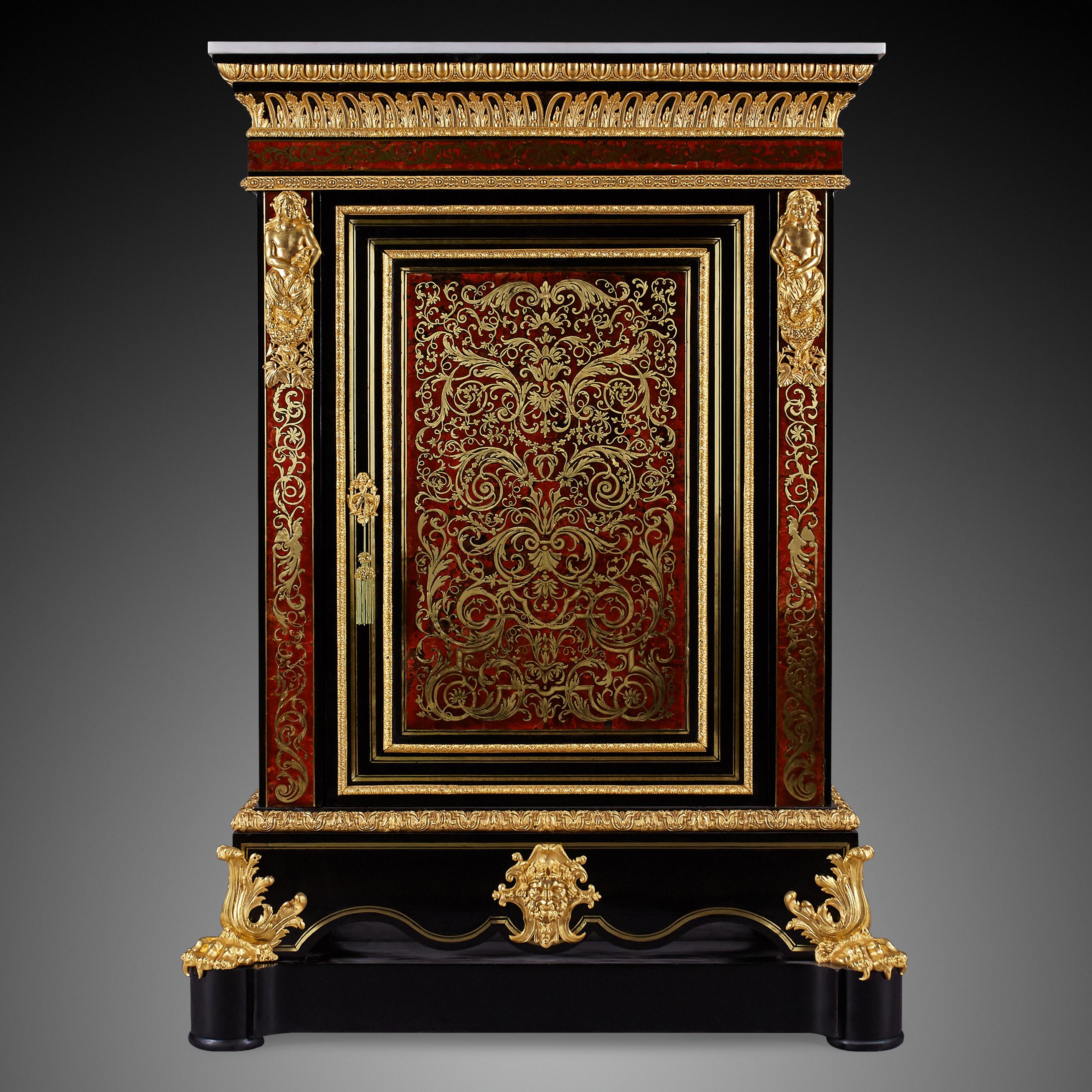 A sensational and extremely high quality French 19th century Napoleon III Period ebony, brass and ormolu.