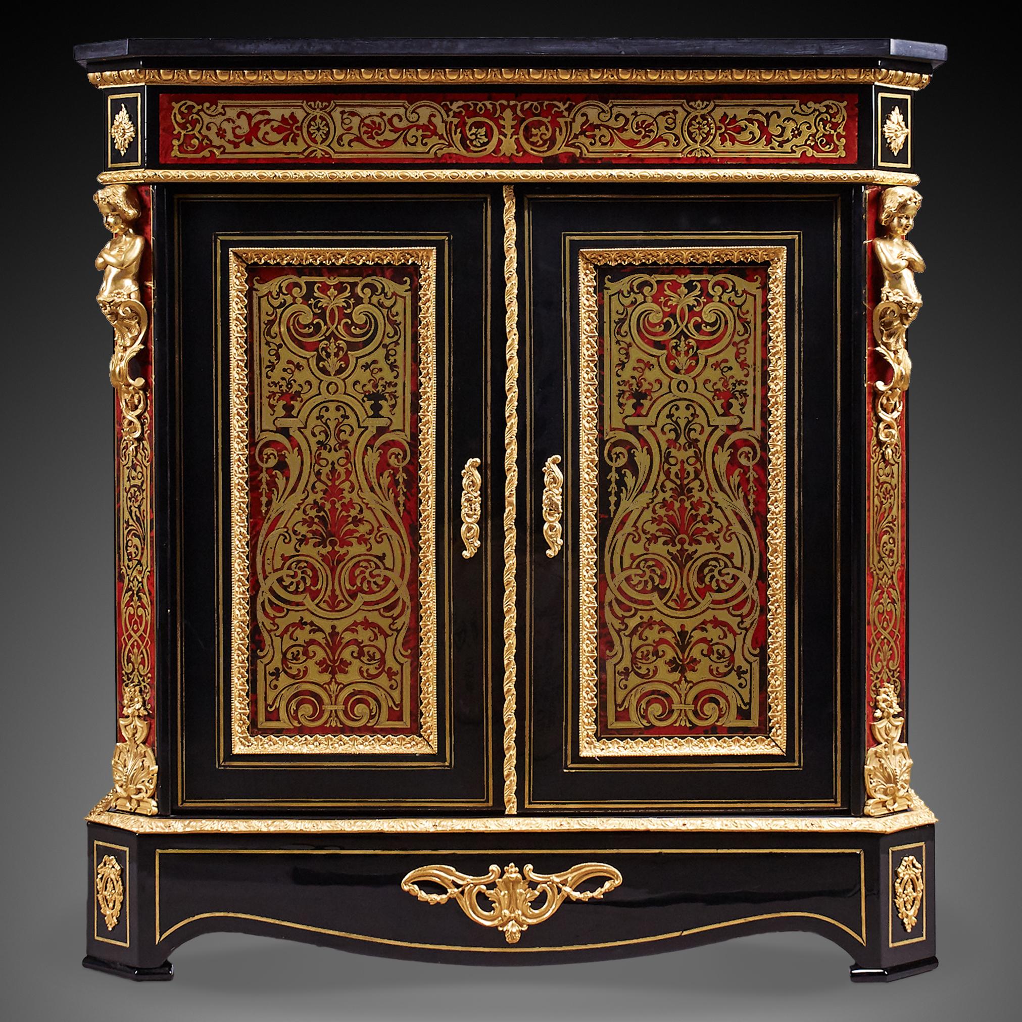 Francese Commode stile Boulle di epoca francese del XIX secolo, periodo Napoleone III in vendita