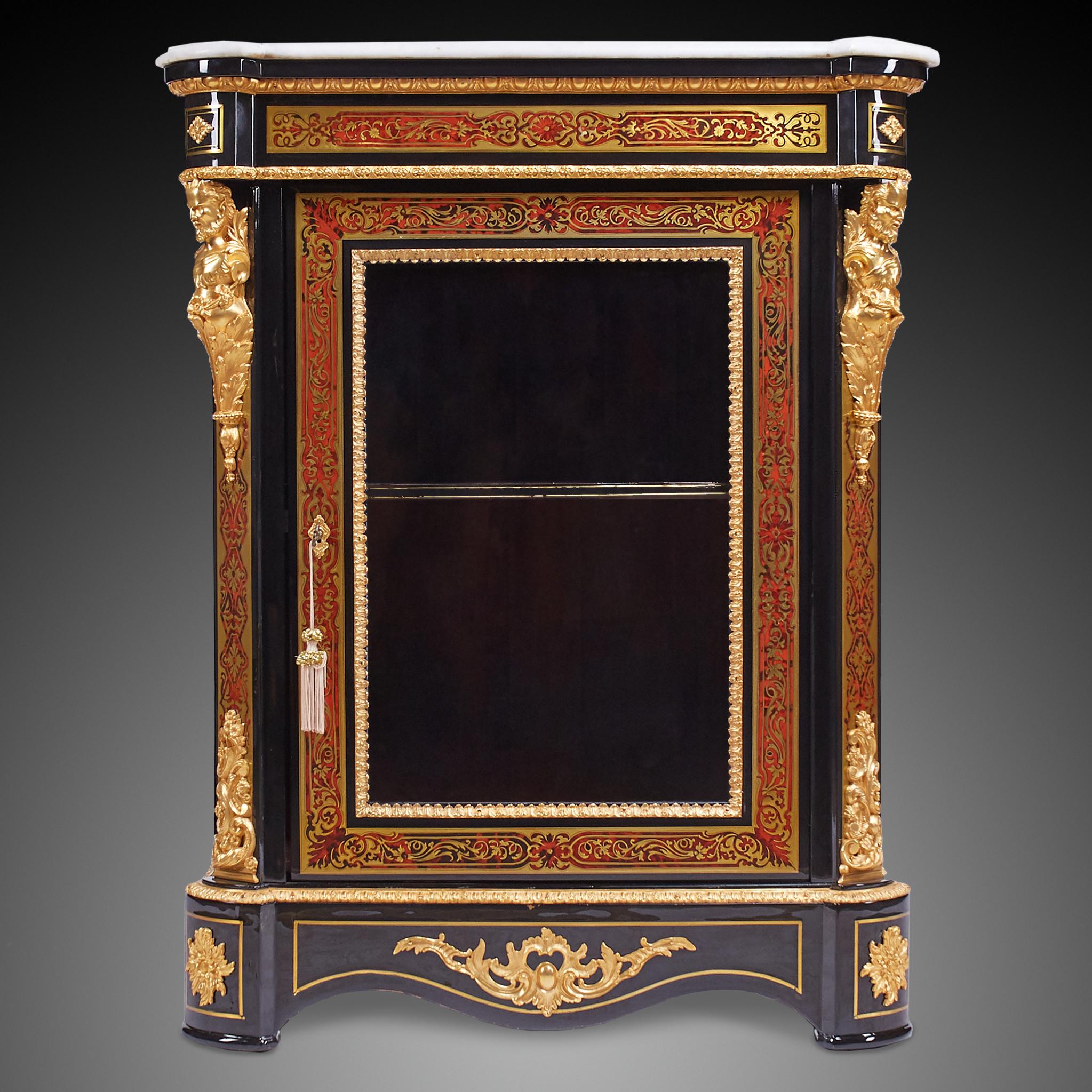 Gilt Commode Style Boulle of French 19th Century Napoleon III Period For Sale