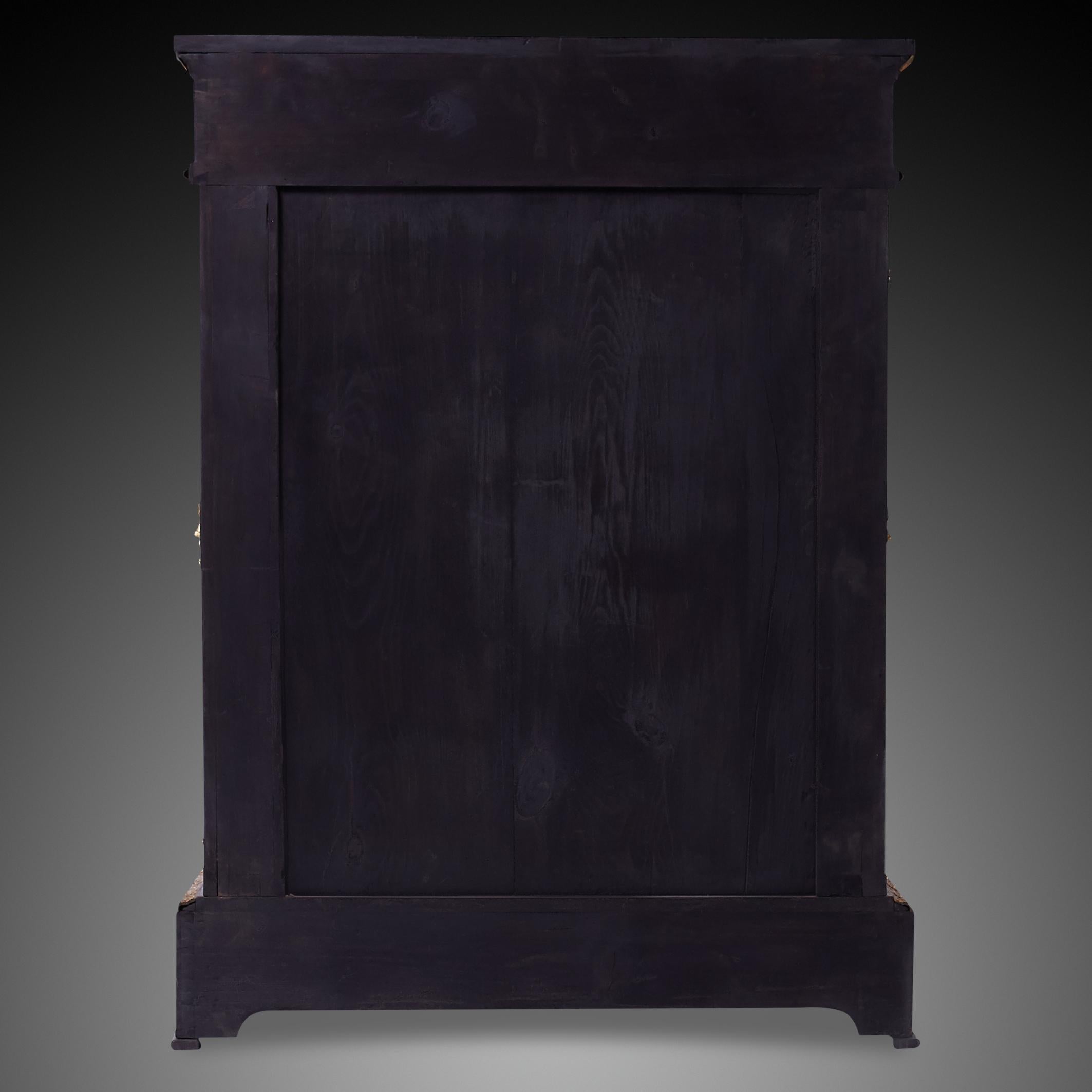 Dorato Commode stile Boulle di epoca francese del XIX secolo, periodo Napoleone III in vendita