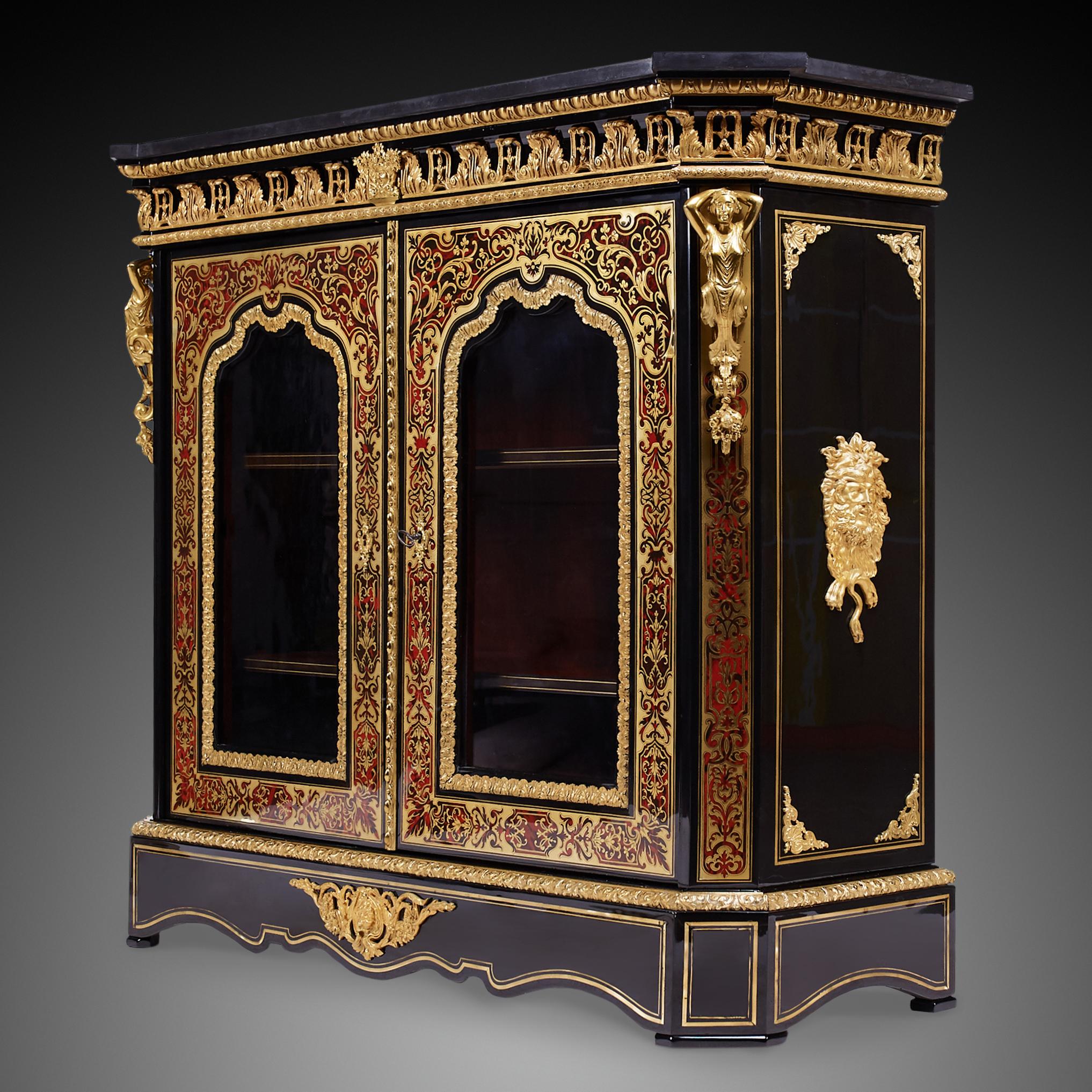 Commode Style Boulle of French 19th Century Napoleon III Period In Excellent Condition For Sale In Warsaw, PL