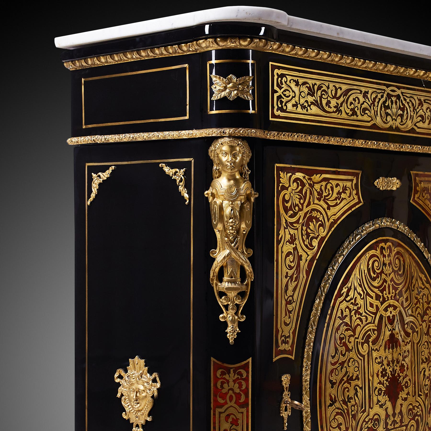 Commode stile Boulle di epoca francese del XIX secolo, periodo Napoleone III in vendita 2
