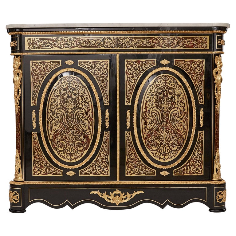 Commode Style Boulle of French 19th Century Napoleon III Period For Sale