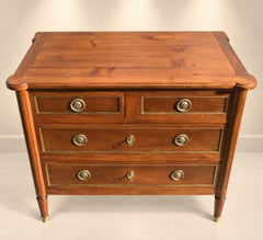 Commode Style Louis XVI – Gaston Boulay 1984 – Merisier Massif