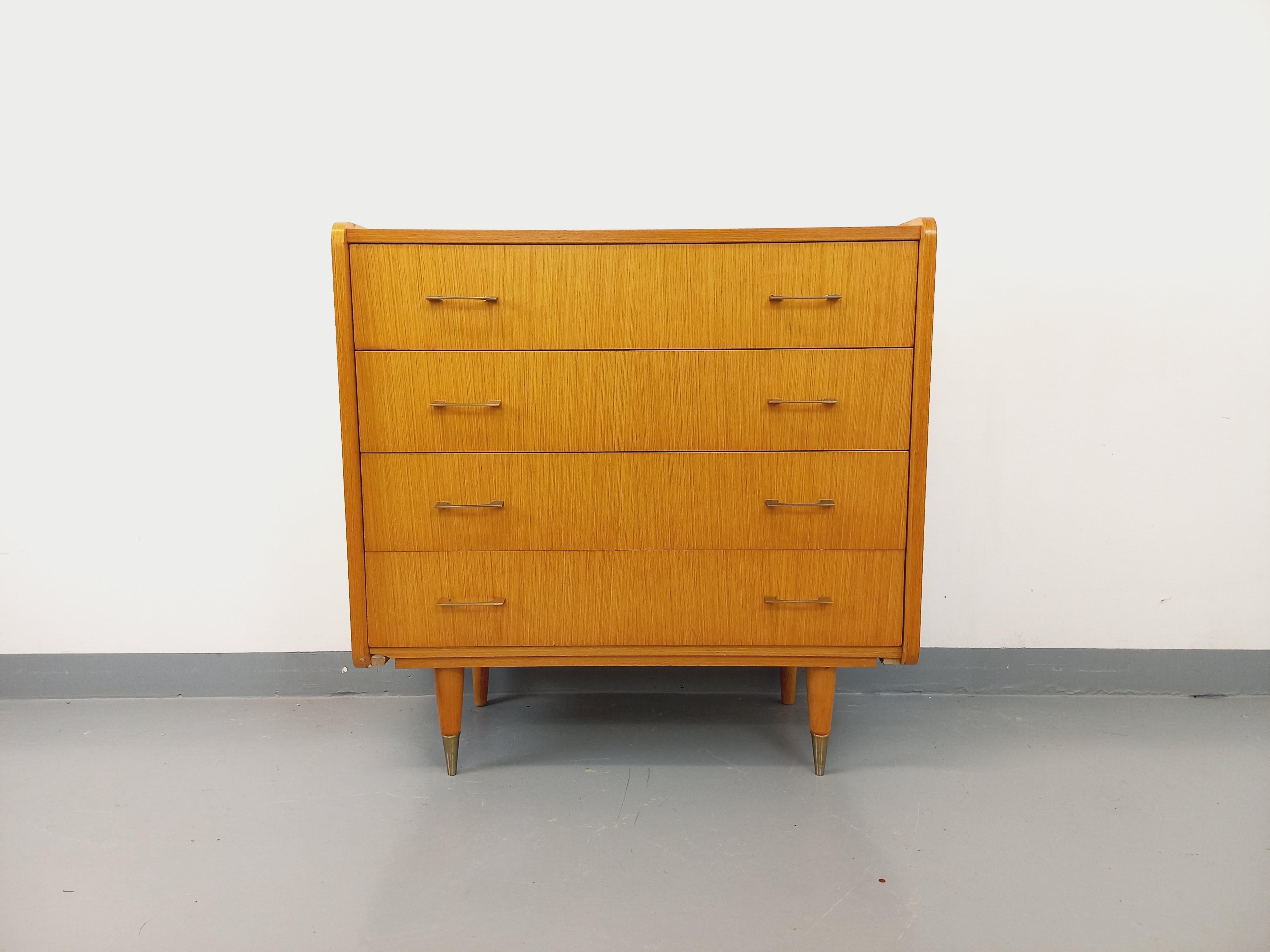 Mid-Century Modern Commode vintage en bois des années 50 60
